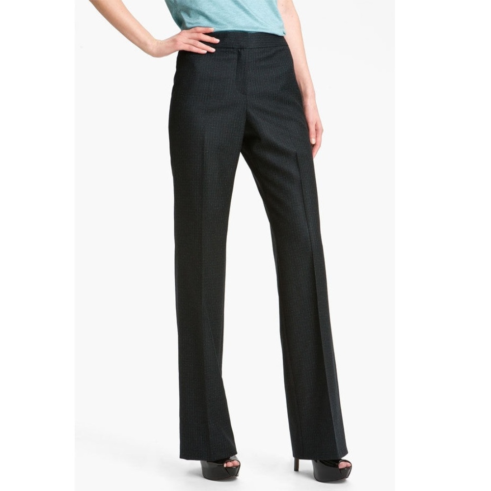 'Mara 11' Stripe Pattern Wool Trousers